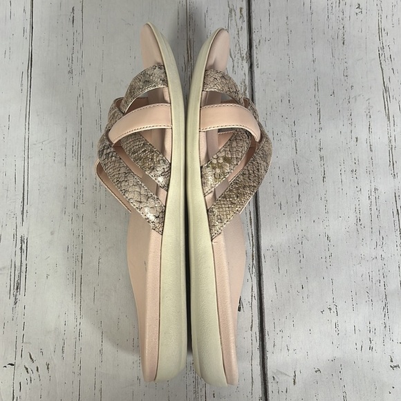 Vionic Dava Boa Blush Pink Snakeskin Nubuck Slide Womens Sandal Size 6.5 - Picture 13 of 13